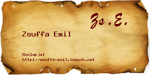 Zsuffa Emil névjegykártya